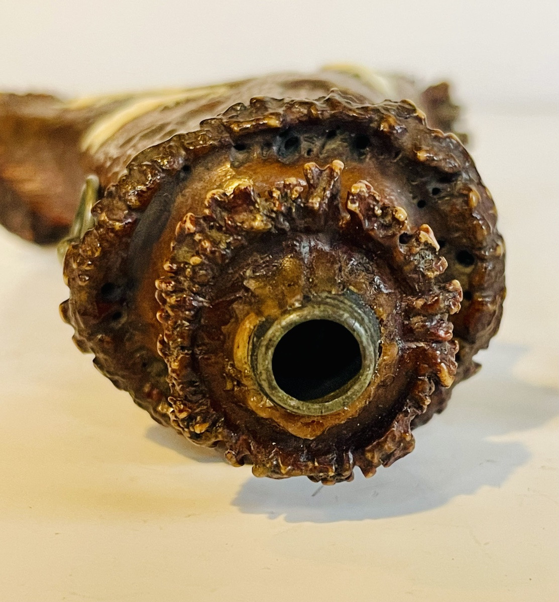 Powder Flask Made Of Carved Stag Antler -photo-7